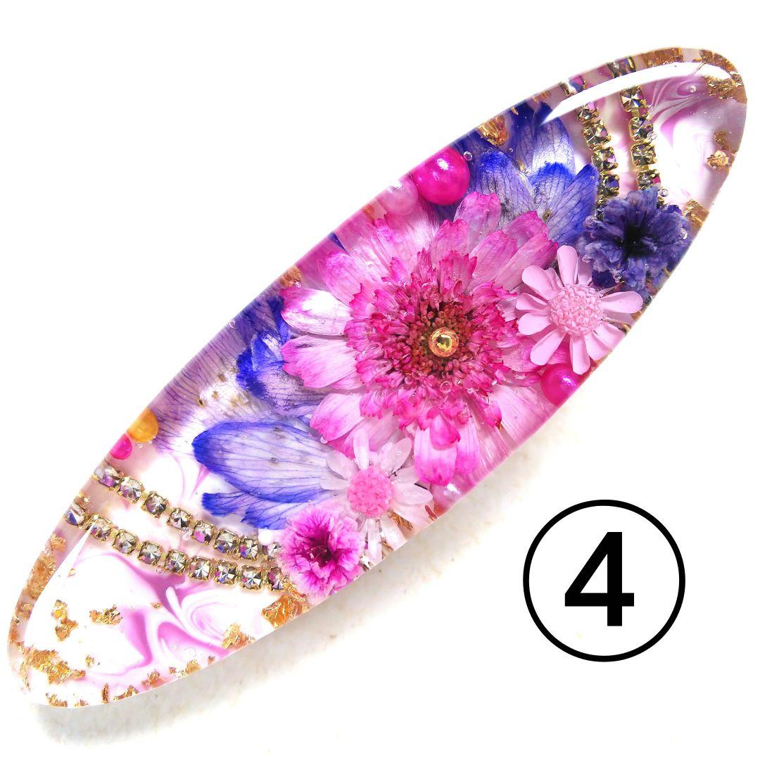 ヘアゴム レジン マトリカリアと可愛い鳥さん ピンク