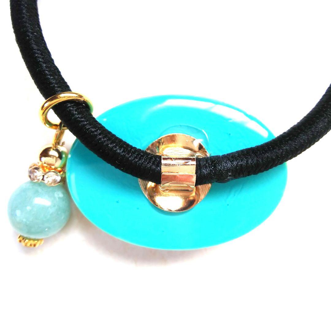 ヘアゴム レジン マトリカリアと可愛い鳥さん ピンク