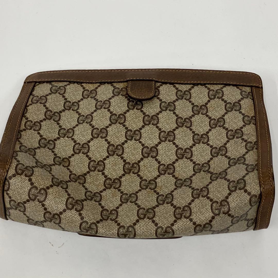 1*す様 オールドGUCCI シェリーライン GGキャンバスクラッチバッグ ミニ