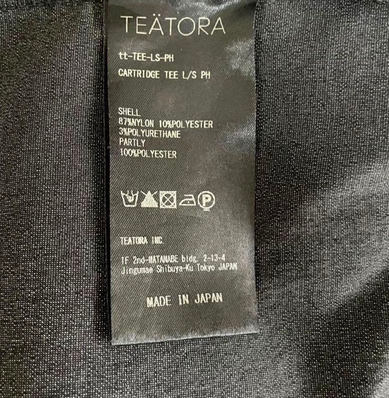 美品！TEATORA CARTRIDGE TEE L/S SM
