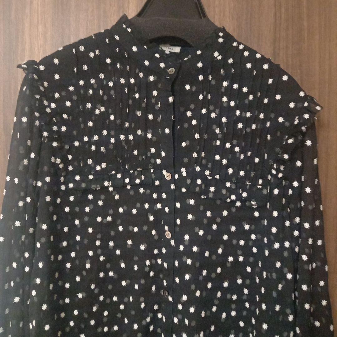 イエナ　楊柳フリルピンタックブラウス