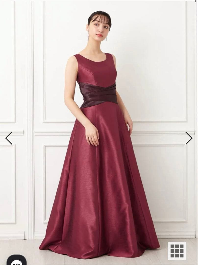 Aimer エメ　シャンタン　ドレス　ワインレッド　赤　演奏　パーティ