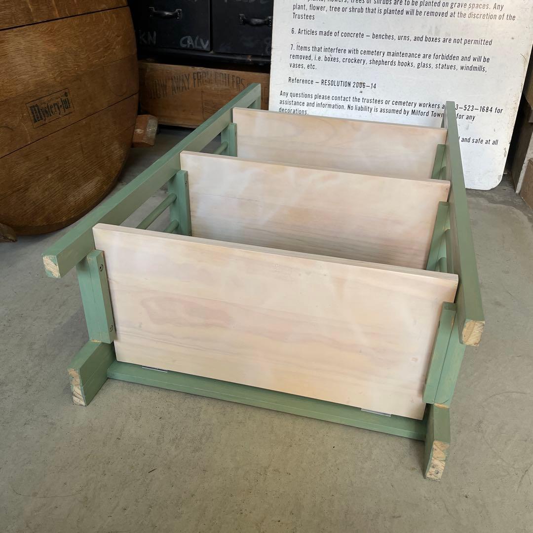 折り畳み 木製 シェルフ ウッド ラック WOOD くすみカラー ハンドメイド