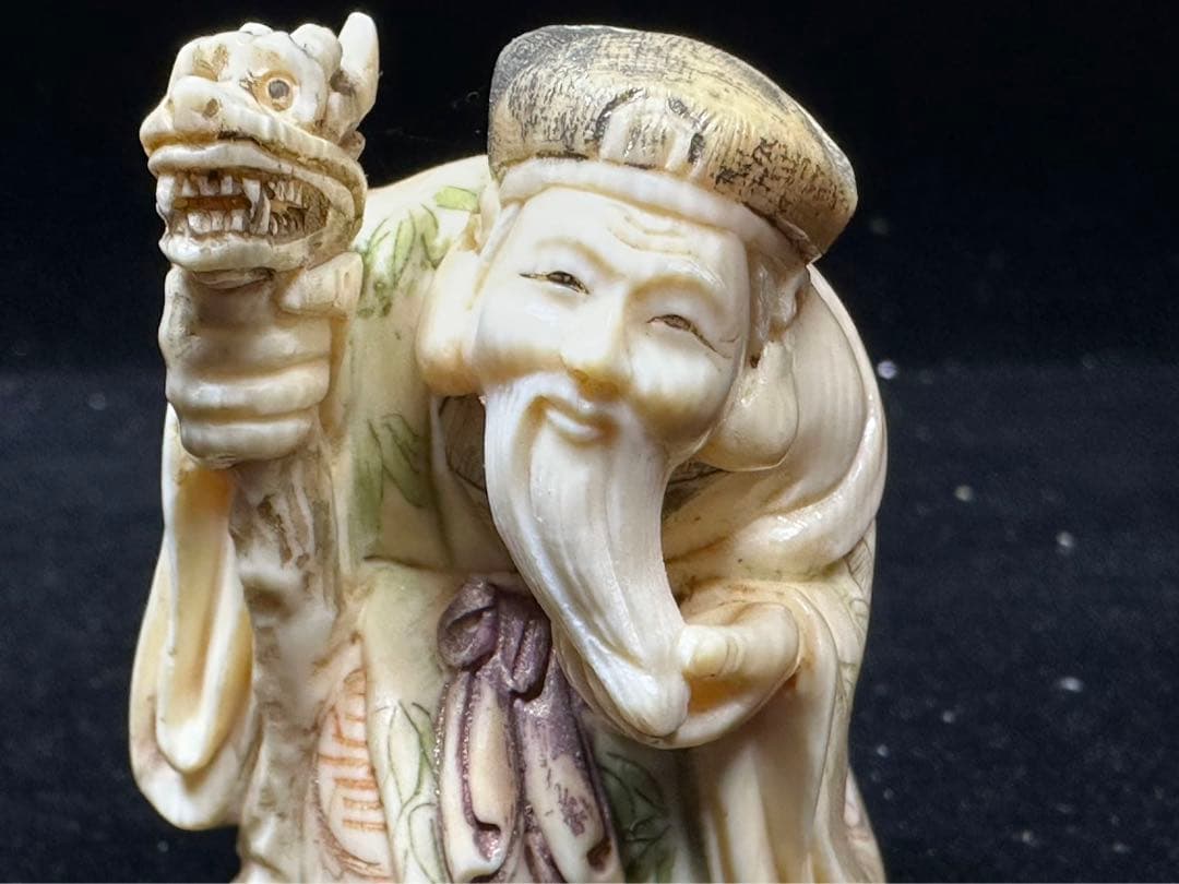 置物　アンティーク　天然素材　七福神　仏像　彫刻 古美術品　細密細工