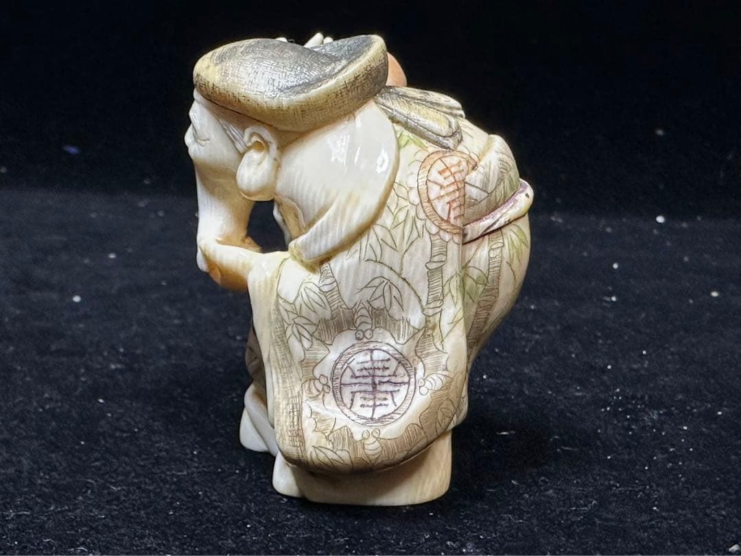 置物　アンティーク　天然素材　七福神　仏像　彫刻 古美術品　細密細工