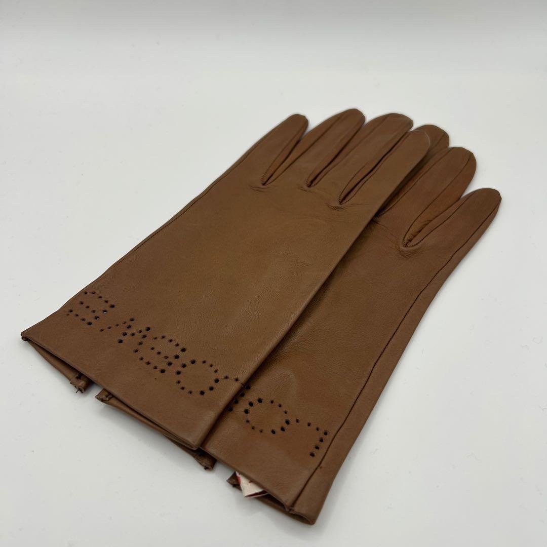 LOEWE レザー手袋 ブラウン