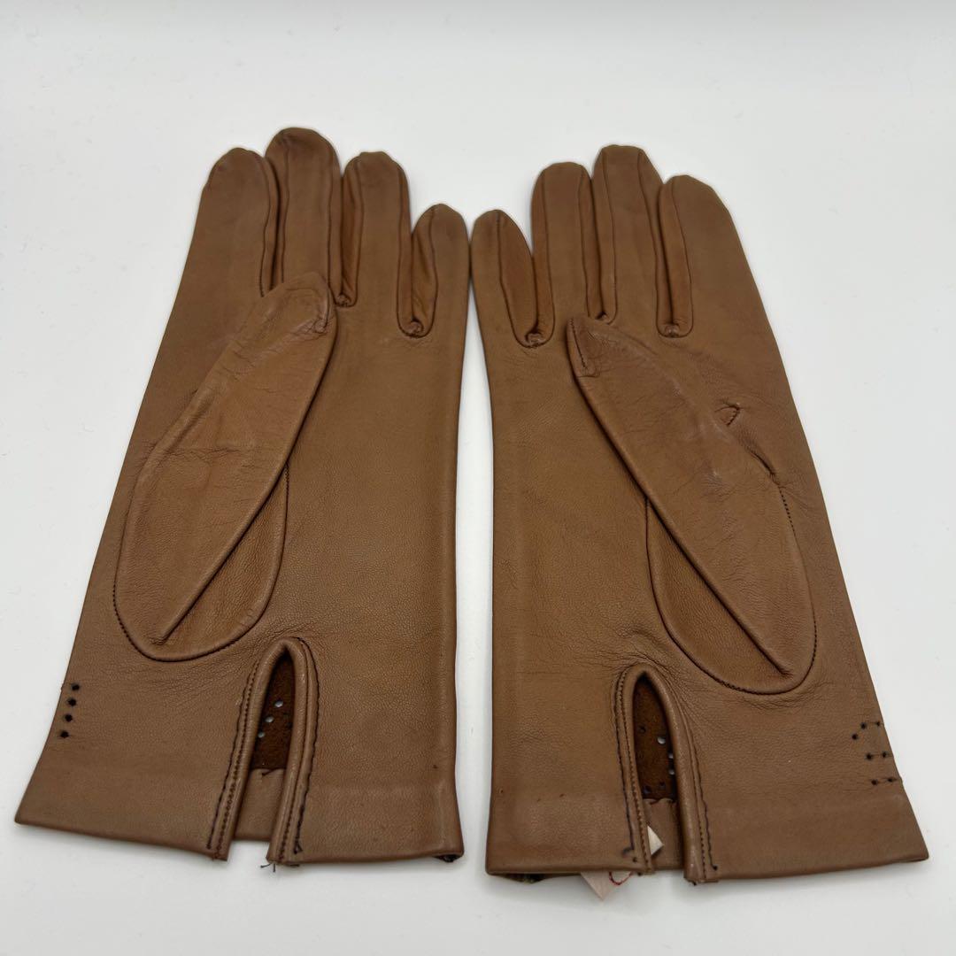 LOEWE レザー手袋 ブラウン