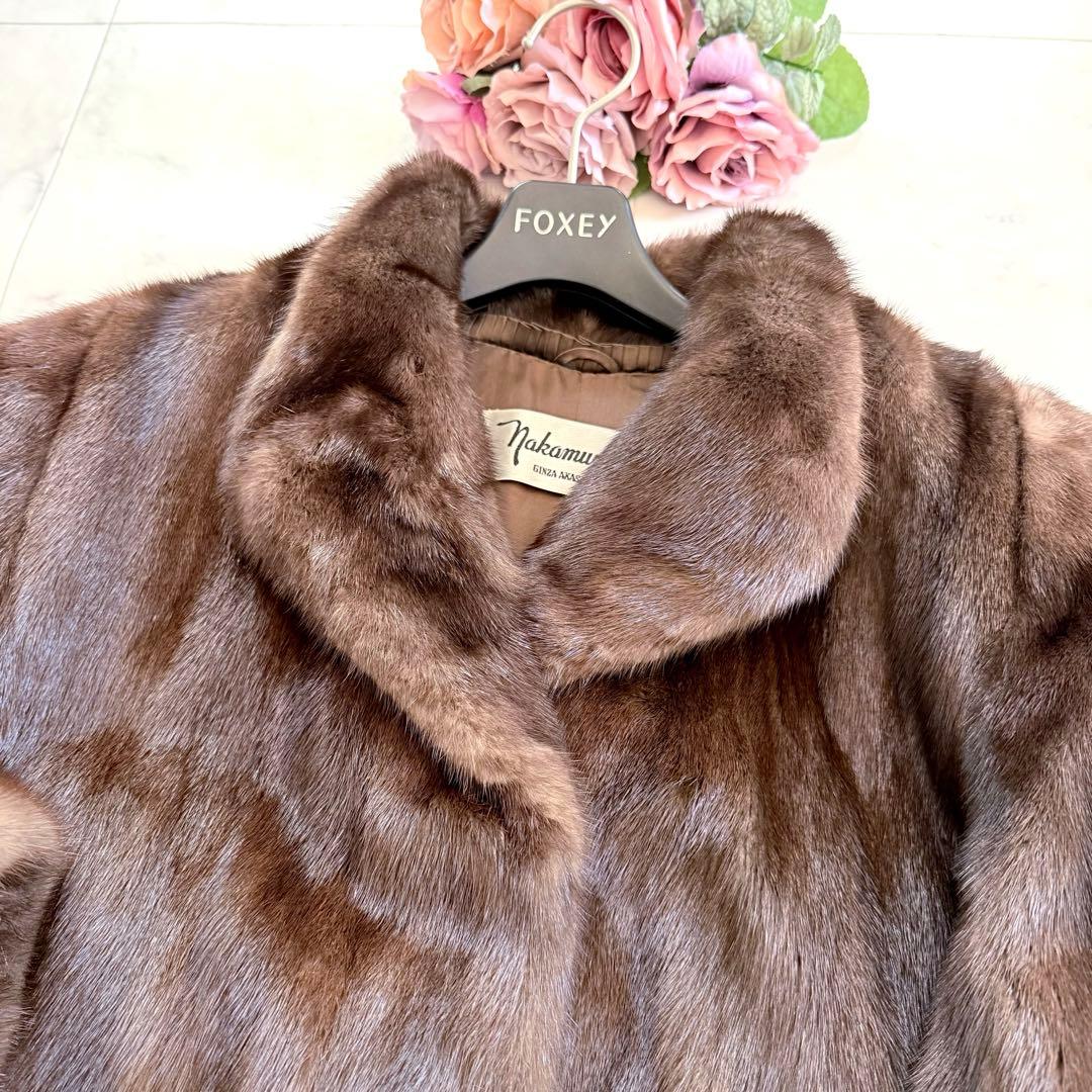 総丈85/デミバフミンク ファーコート リアルファー 毛皮 なめし柔らか