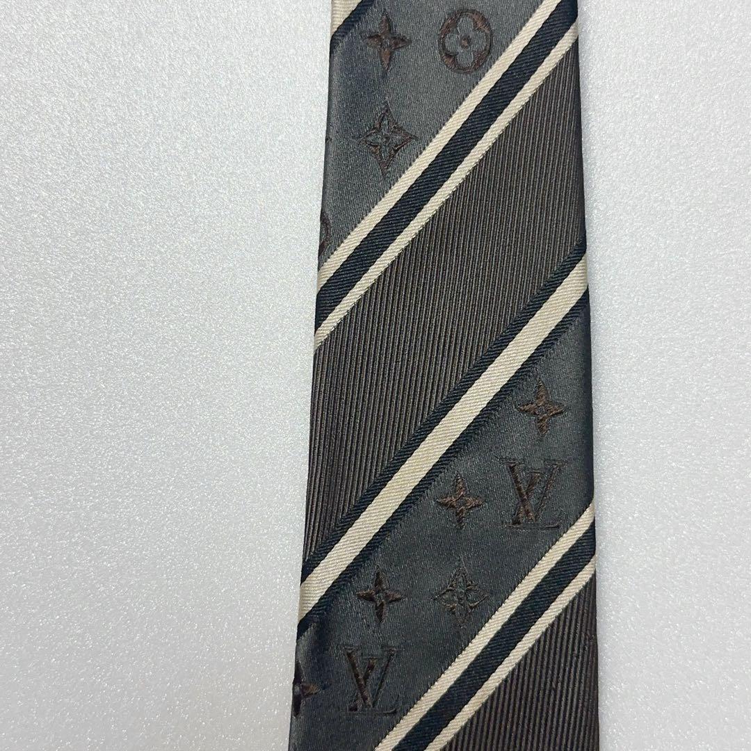 LOUIS VUITTON ルイヴィトン ネクタイ モノグラム ブラック
