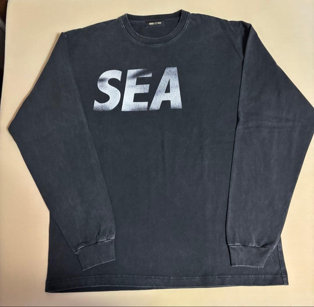 SEA WIND AND ブラック長袖カットソー