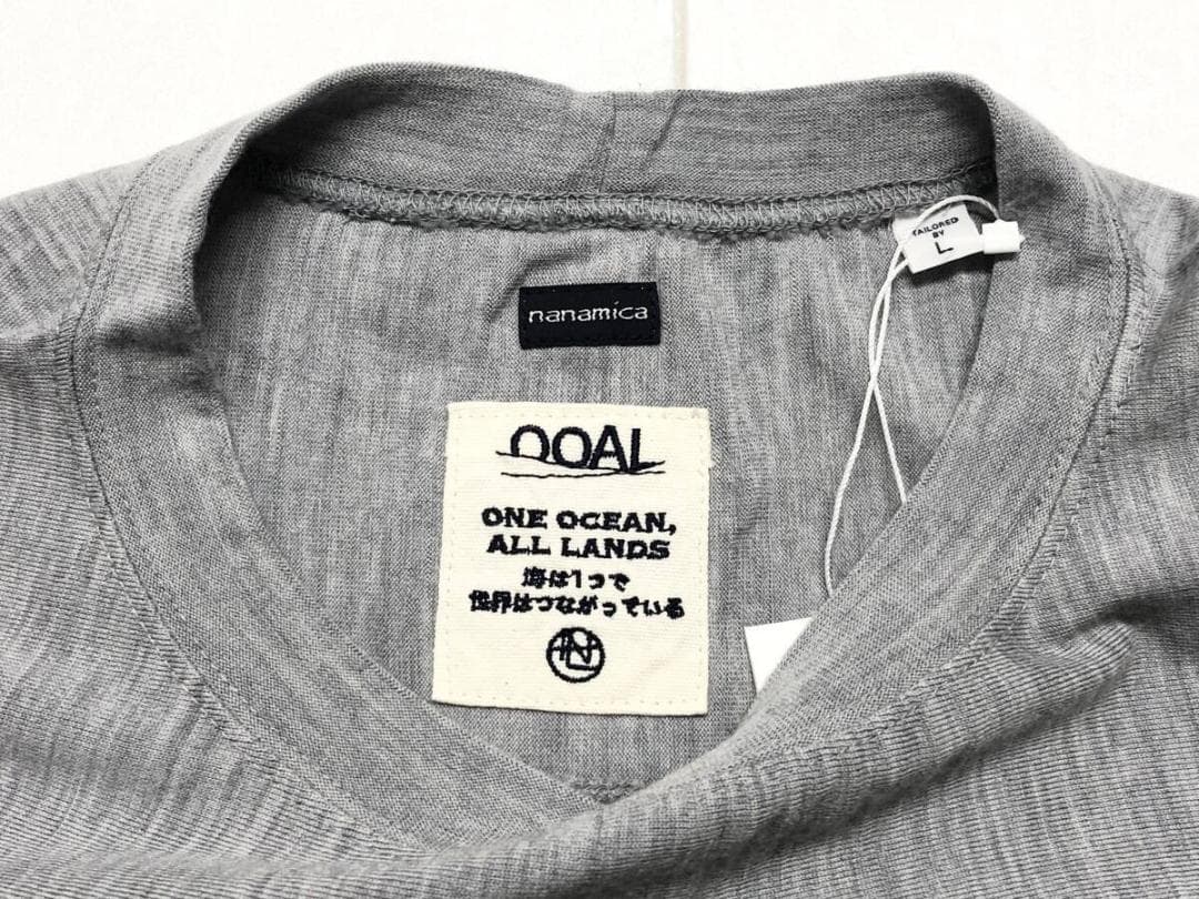 ○★新品未使用　nanamica　メリノウールフットボールシャツ　L　グレー
