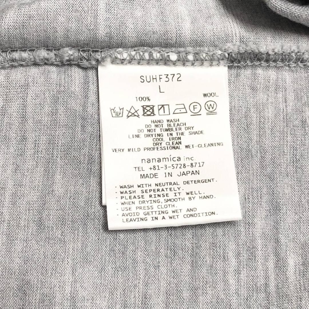 ○★新品未使用　nanamica　メリノウールフットボールシャツ　L　グレー