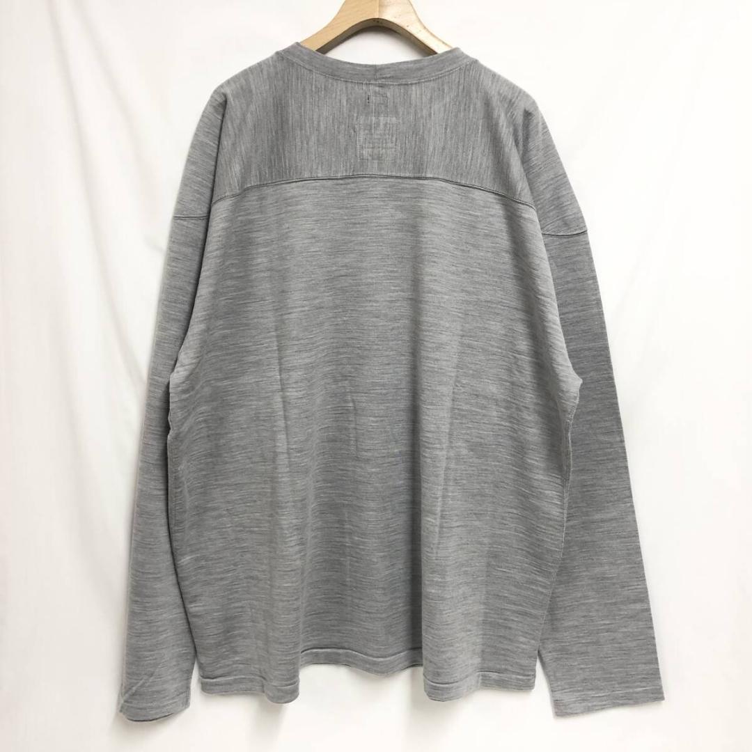 ○★新品未使用　nanamica　メリノウールフットボールシャツ　L　グレー
