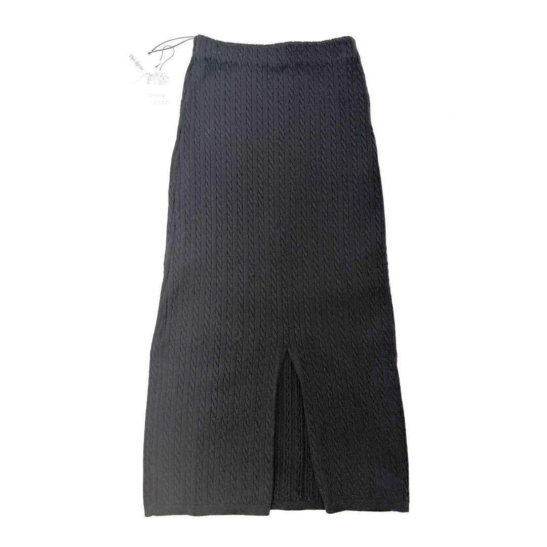 スカート Herlipto EssentialClassicCableKnitskirt