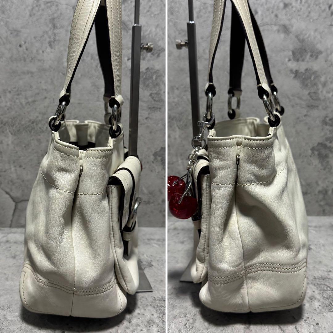 美品✨️Coach Soho Leather Boston Bag WH