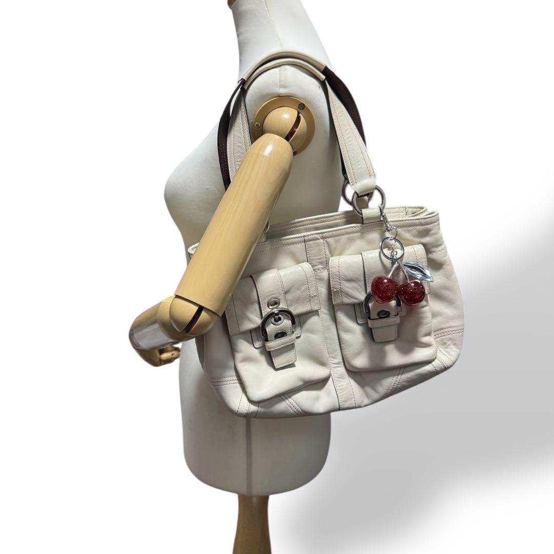 美品✨️Coach Soho Leather Boston Bag WH