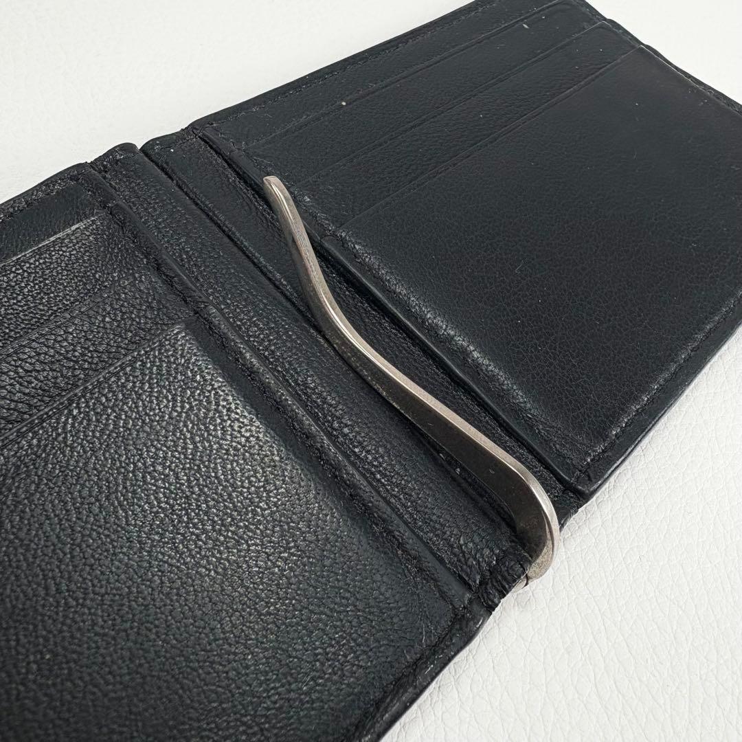 美品⭐️バレンシアガ 2つ折り財布 マネークリップ レザー ブラック