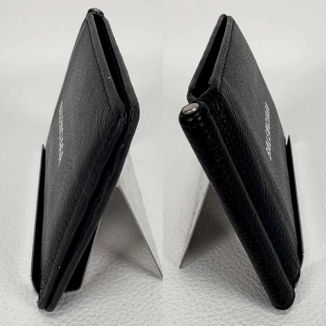 美品⭐️バレンシアガ 2つ折り財布 マネークリップ レザー ブラック