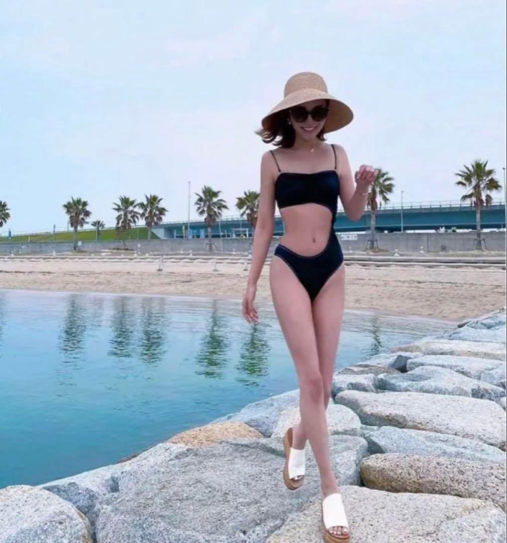 【しまなす】shéller シェリエ　水着　ブラック