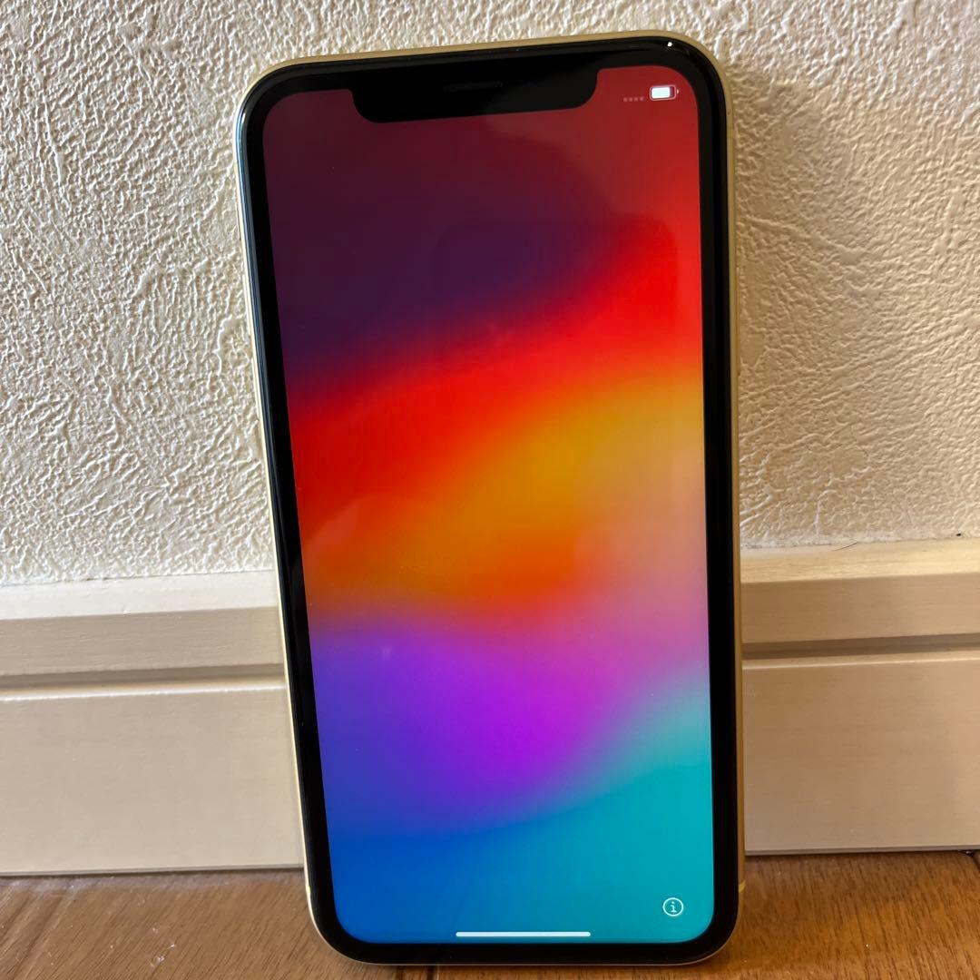 iPhone XR 用 ネイビーケースとiPhone XR イエロー126G