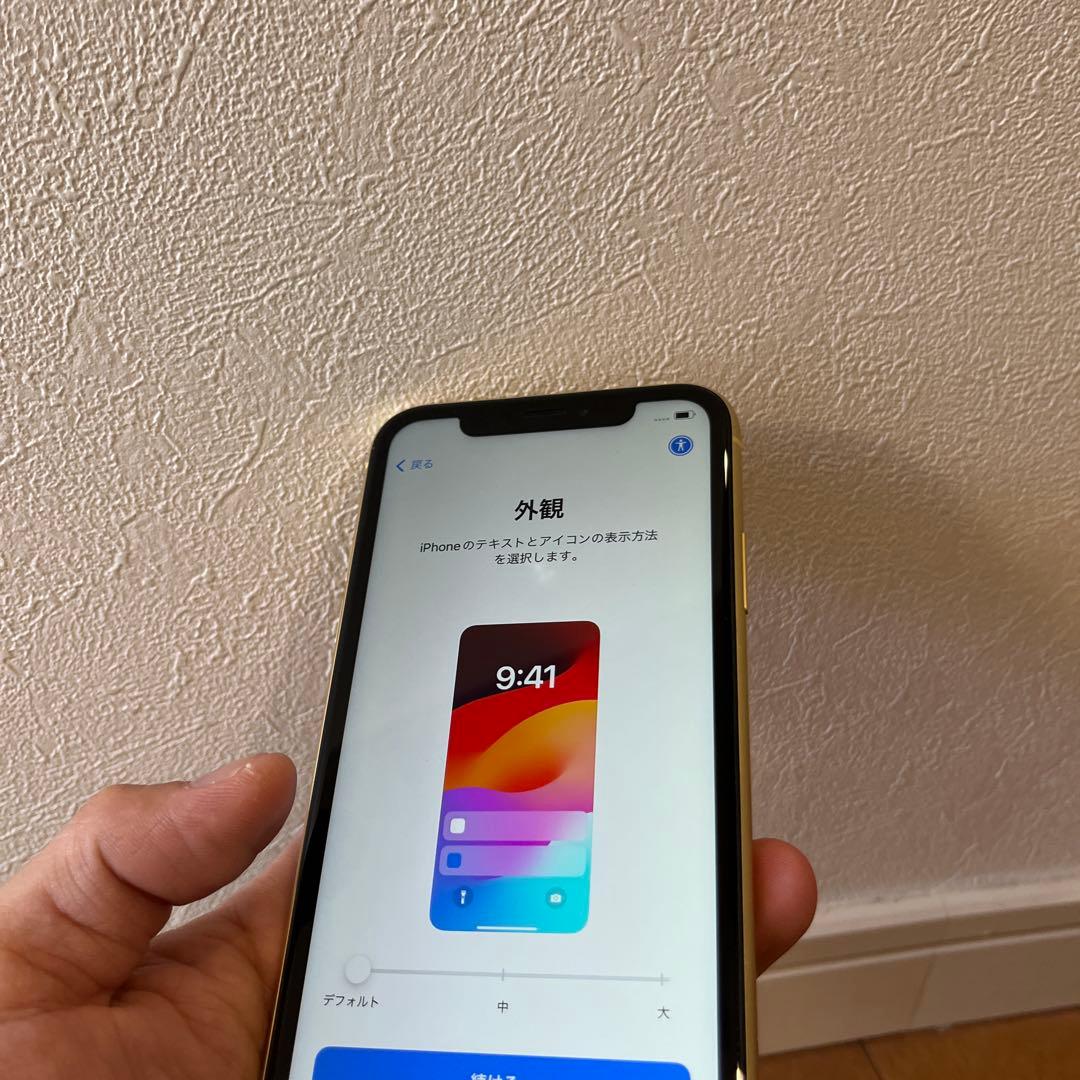 iPhone XR 用 ネイビーケースとiPhone XR イエロー126G
