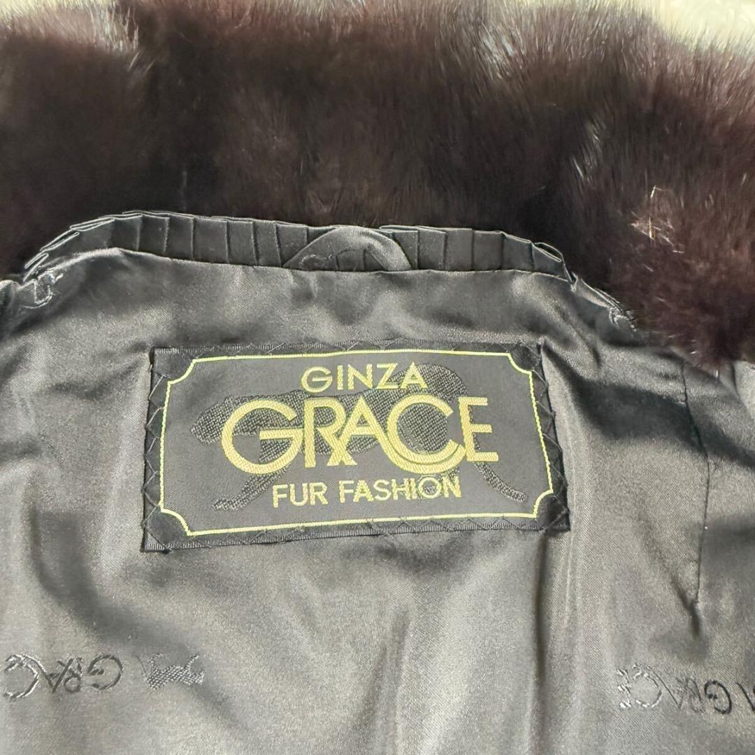 極美品 総丈92㎝ GINZA CRACE グラマミンク ファーコート L