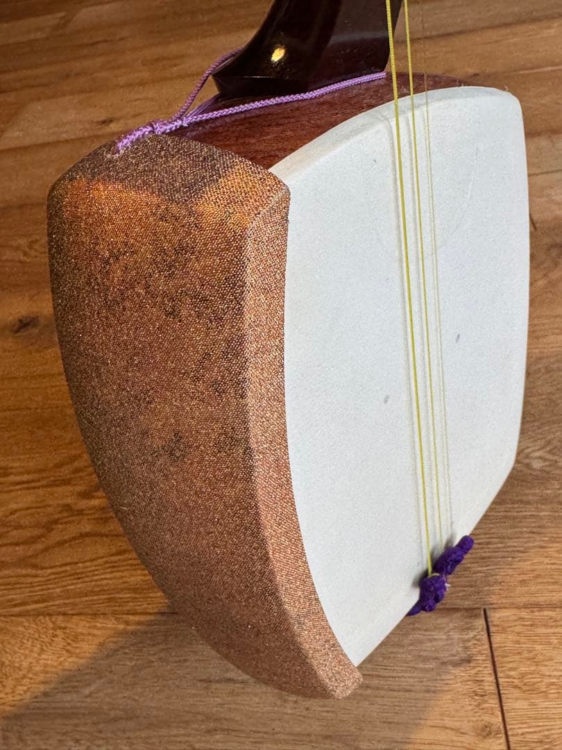 三味線本体 木製 3弦　金細　綾杉