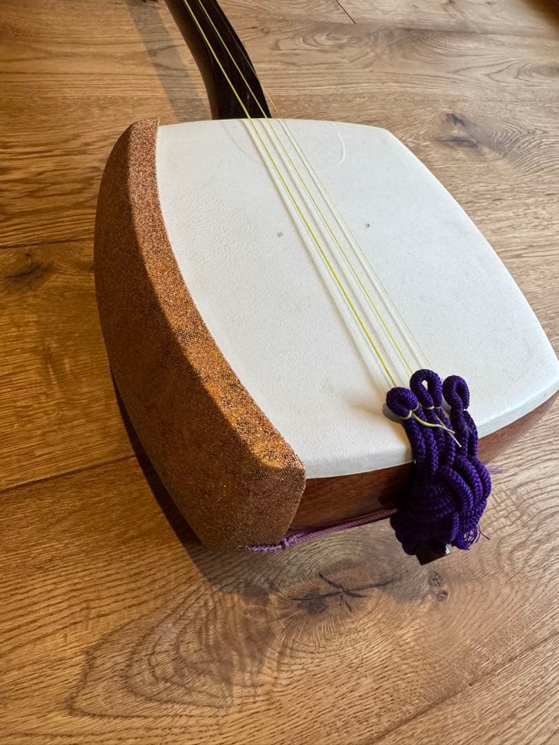 三味線本体 木製 3弦　金細　綾杉