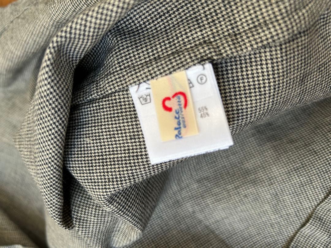 パラスパレス　コットンリネン　スタンド襟ワンピース