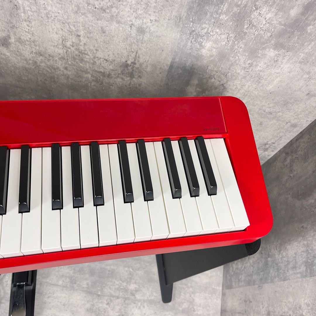 CASIO Privia PX-S1000 電子ピアノ 赤 ペダル付き