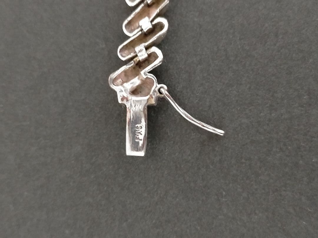 アンバーのバングル ＋ シルバーのブレスレット のセット