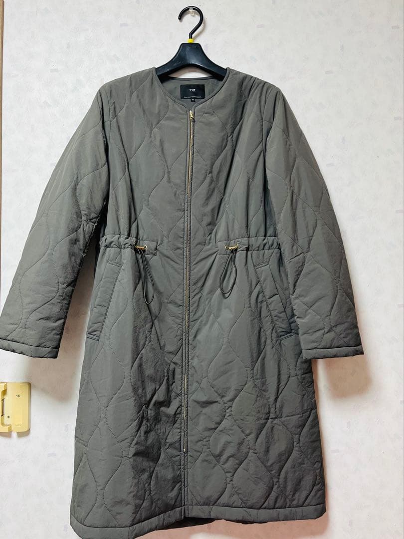 中綿ロングパディングアウター＊グレー38サイズ