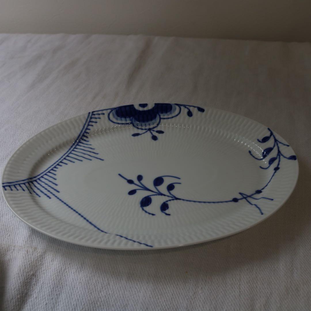 ロイヤルコペンハーゲンブルーフルーテッド メガ オーバルディッシュ 28cm5枚
