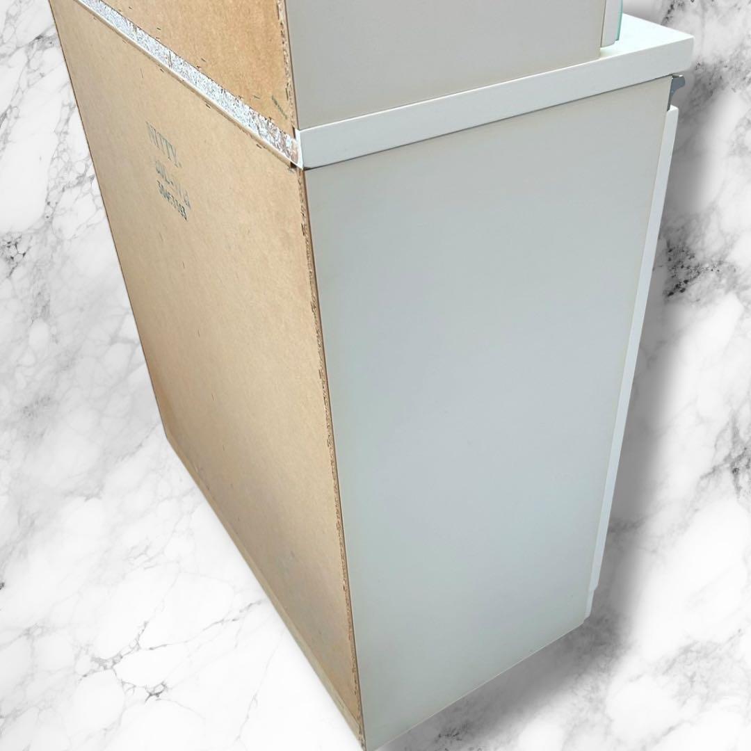 【大容量ホワイト食器棚】幅約80cm／高さ約205cm／キッチンボード