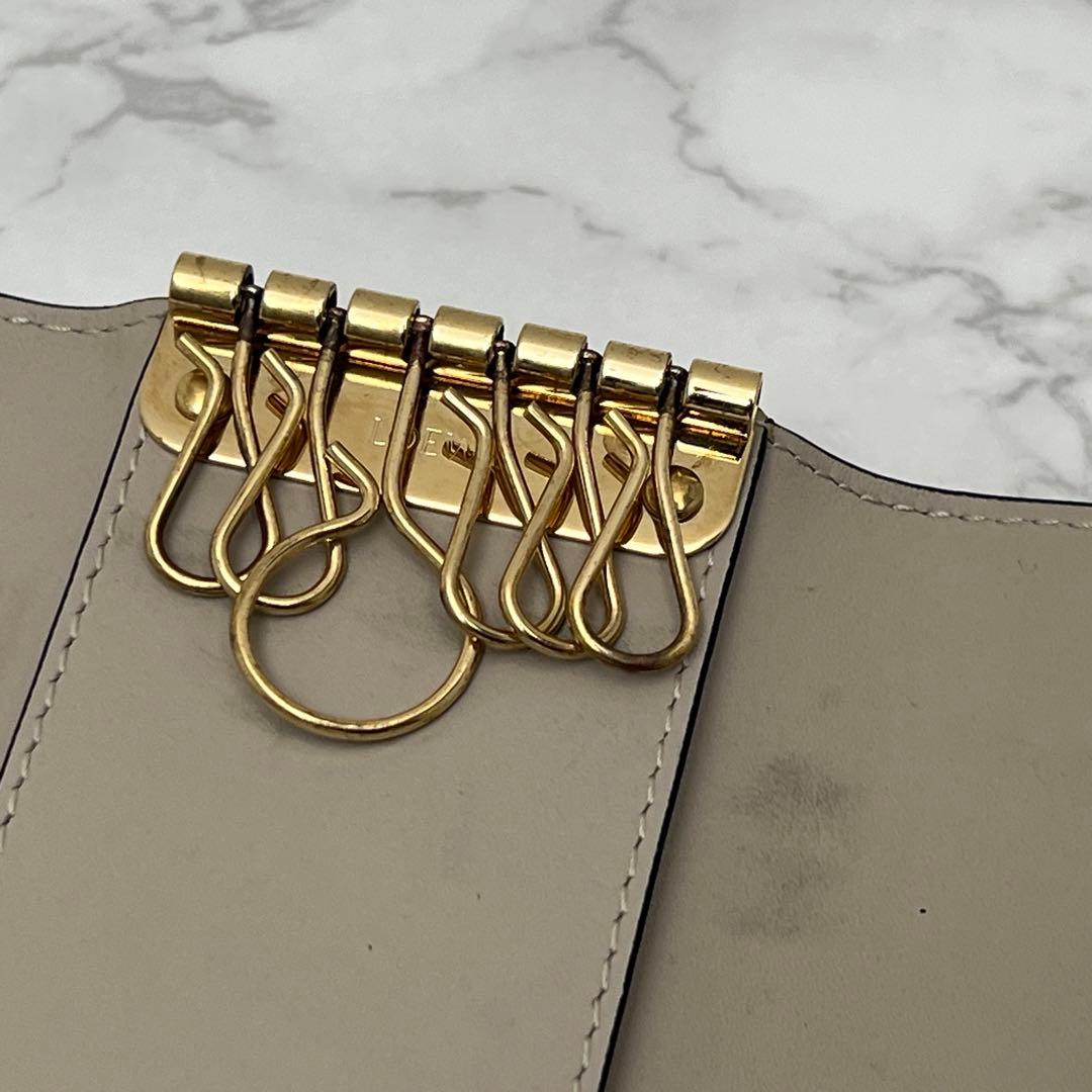 LOEWE ロエベ リピートアナグラム キーケース キーケース ベージュ