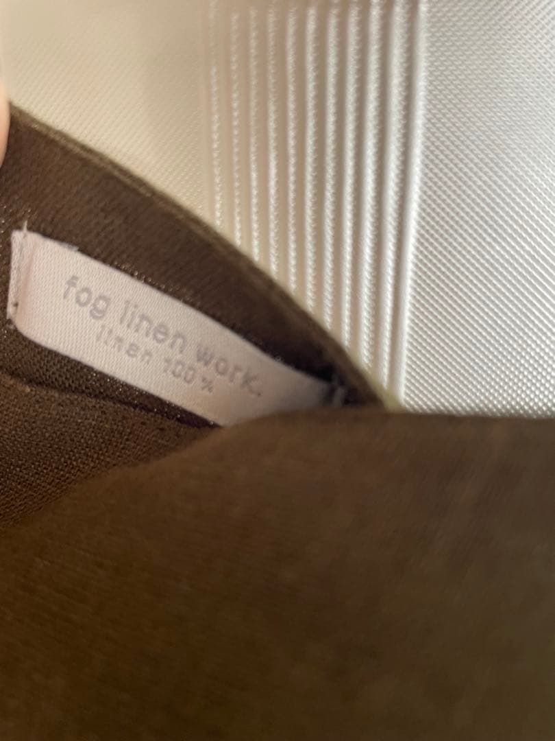 fog linen work フォグリネンワーク オリーブ サロペット