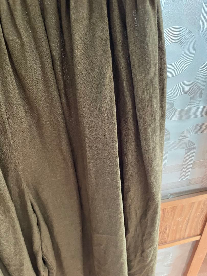 fog linen work フォグリネンワーク オリーブ サロペット