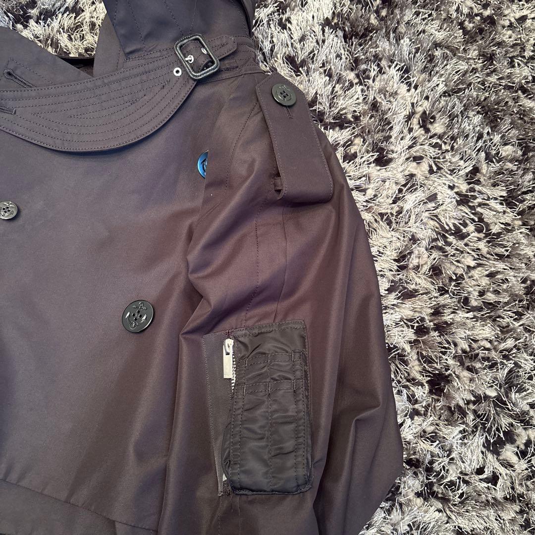 sacai 超美品　ショートトレンチ　黒