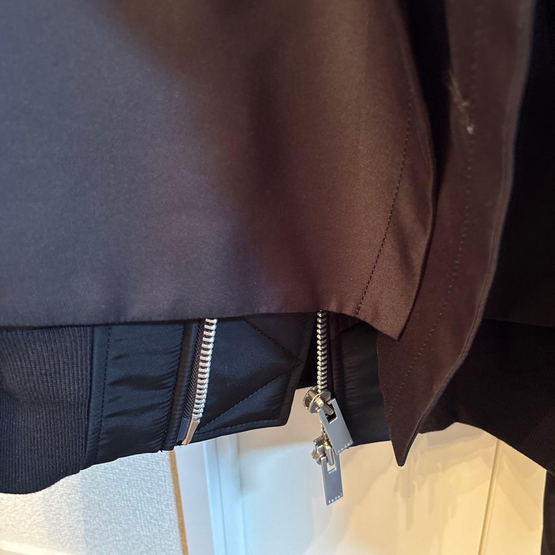 sacai 超美品　ショートトレンチ　黒