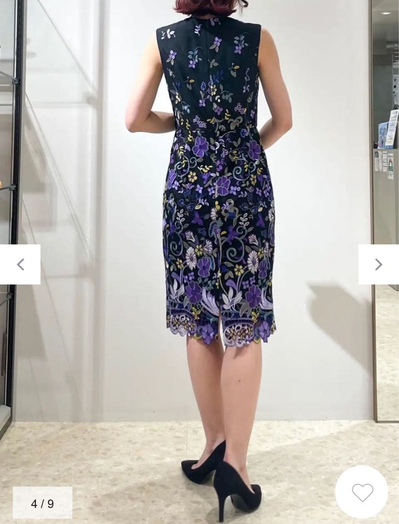 【cheriko】グレースコンチネンタル　花柄刺繍ワンピース　ドレス　結婚