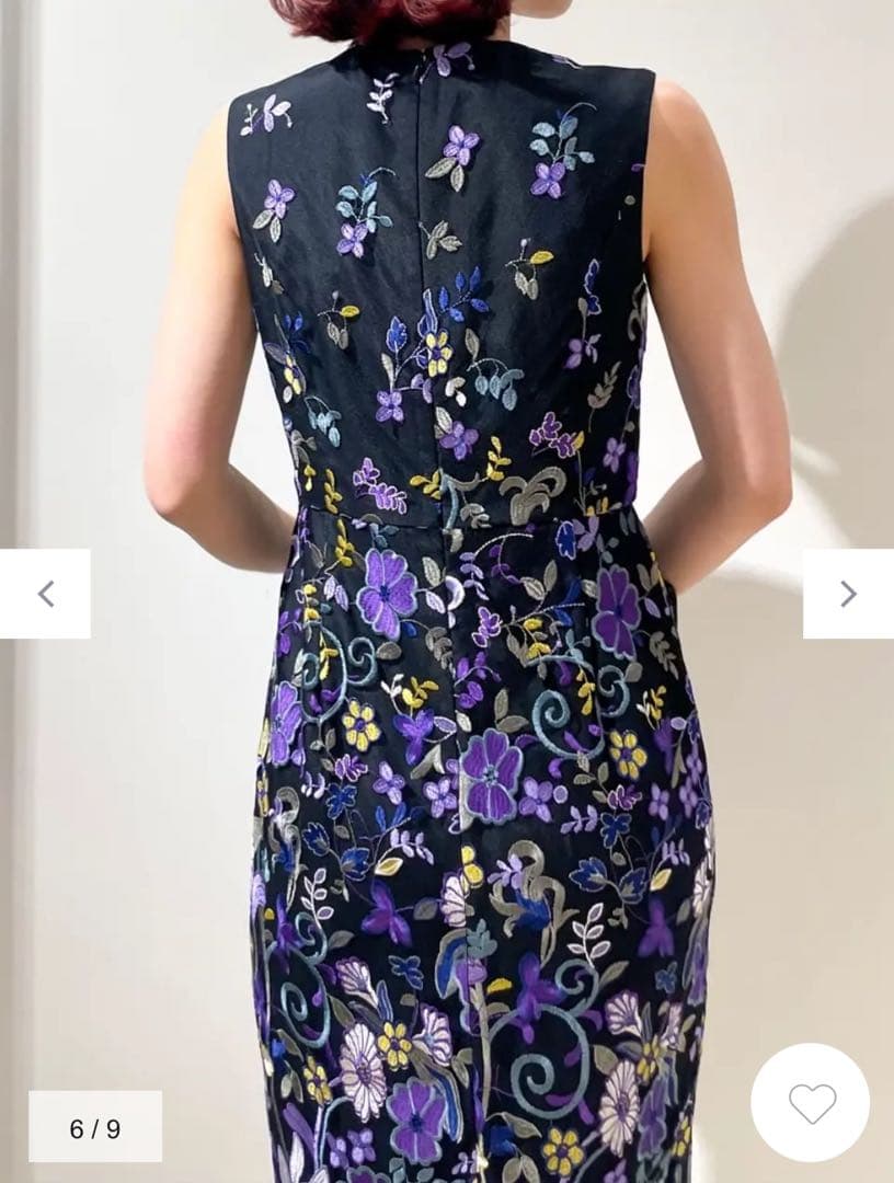 【cheriko】グレースコンチネンタル　花柄刺繍ワンピース　ドレス　結婚