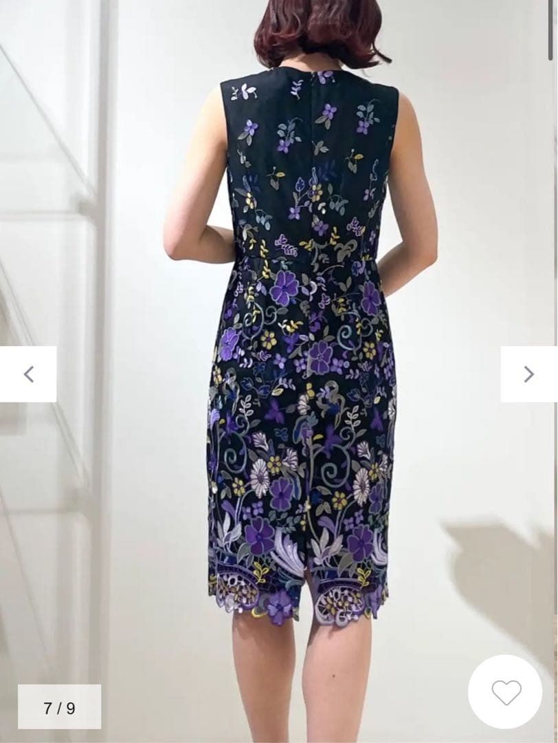 【cheriko】グレースコンチネンタル　花柄刺繍ワンピース　ドレス　結婚