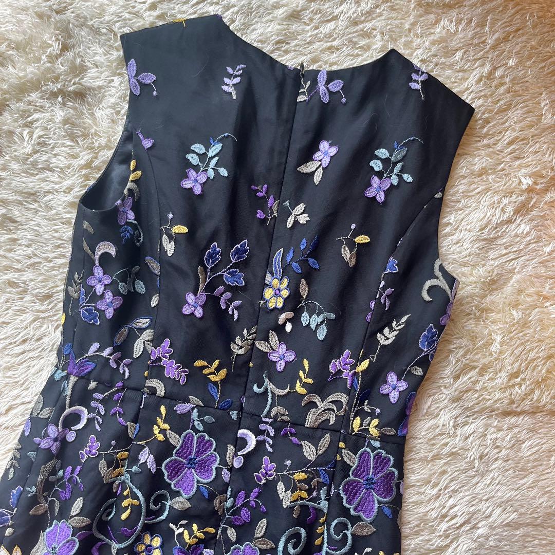 【cheriko】グレースコンチネンタル　花柄刺繍ワンピース　ドレス　結婚