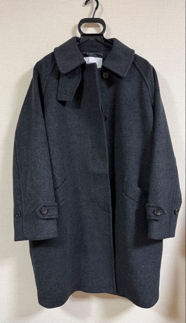 FRAMeWORK ラムウールMIXシャルムバルカラーコート　グレー