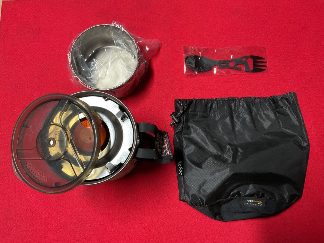 JETBOIL 希少美品の0.8SOLチタンポット動作良好・新品付属品多数付き！