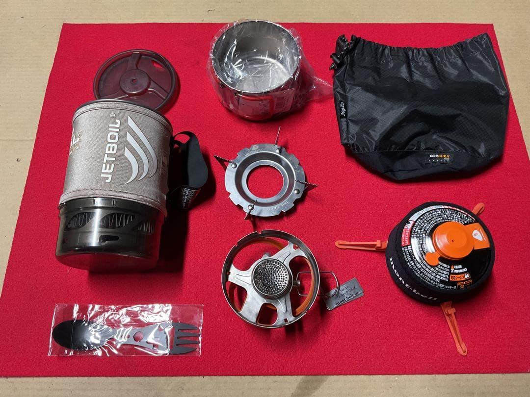 JETBOIL 希少美品の0.8SOLチタンポット動作良好・新品付属品多数付き！