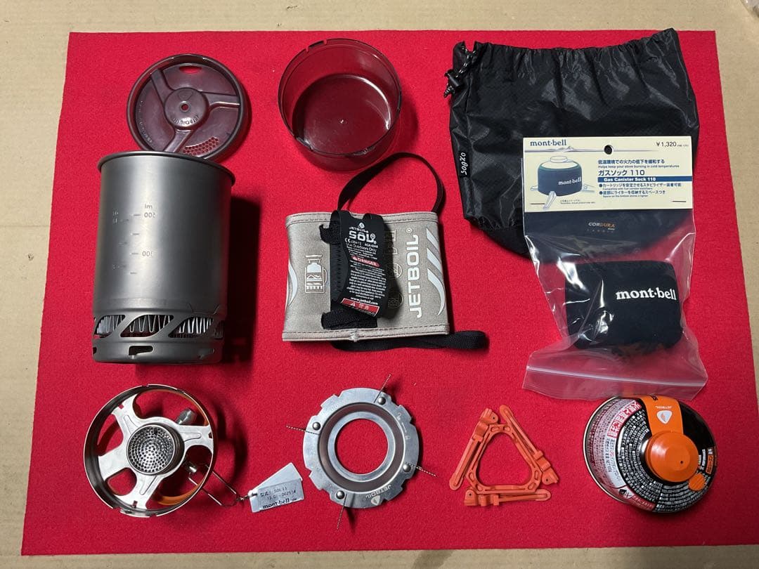 JETBOIL 希少美品の0.8SOLチタンポット動作良好・新品付属品多数付き！