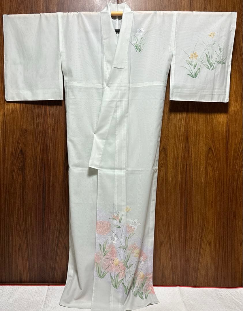 洗える着物 絽訪問着 絽長襦袢 絽袋帯 セット しつけ付き