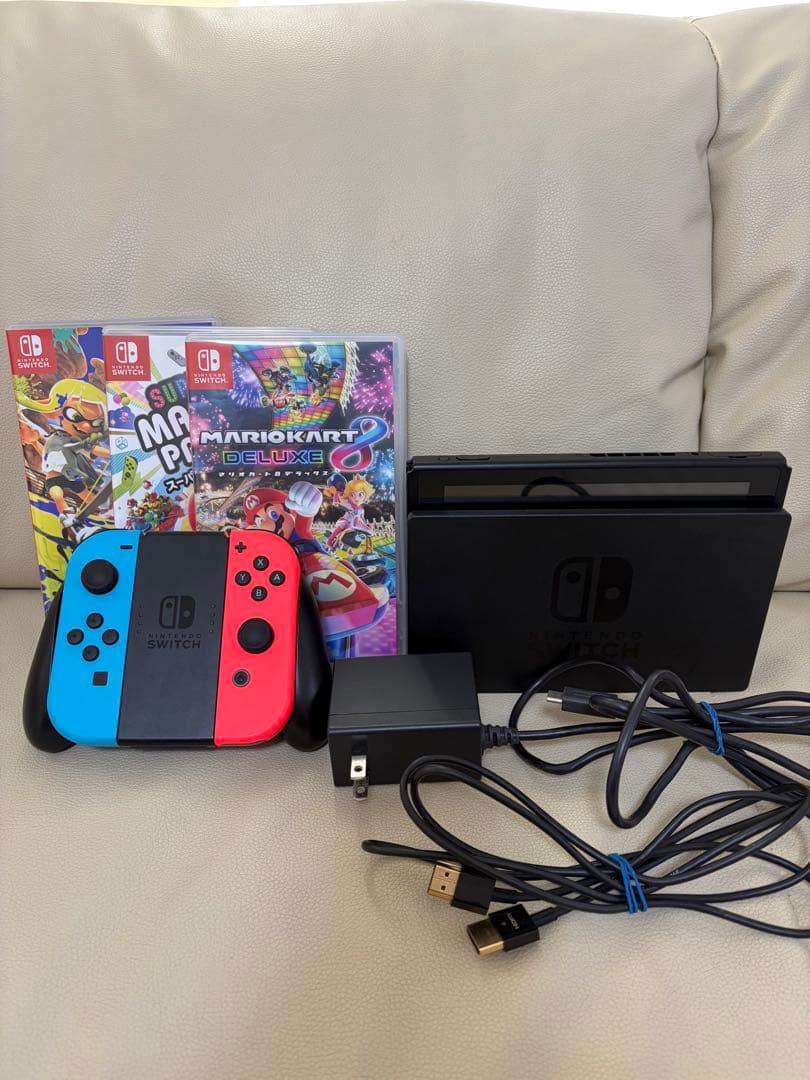 Nintendo Switch ネオンブルー/レッド 本体 + ゲーム3本
