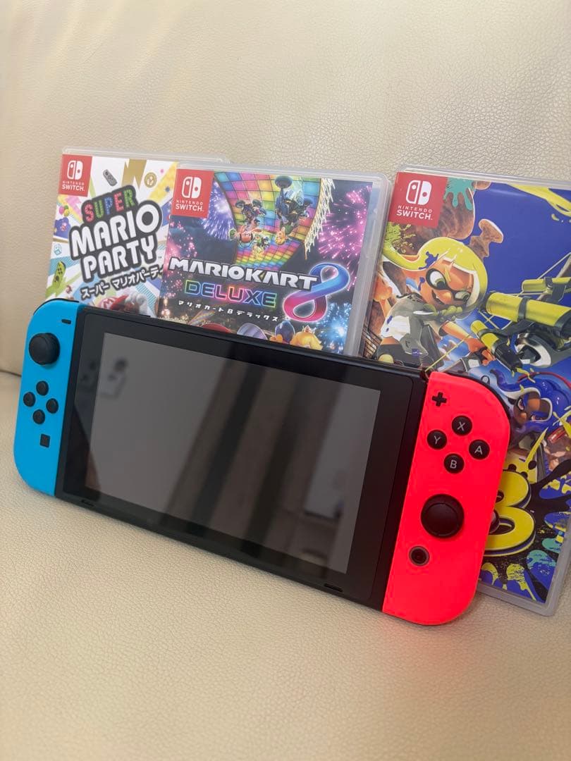 Nintendo Switch ネオンブルー/レッド 本体 + ゲーム3本